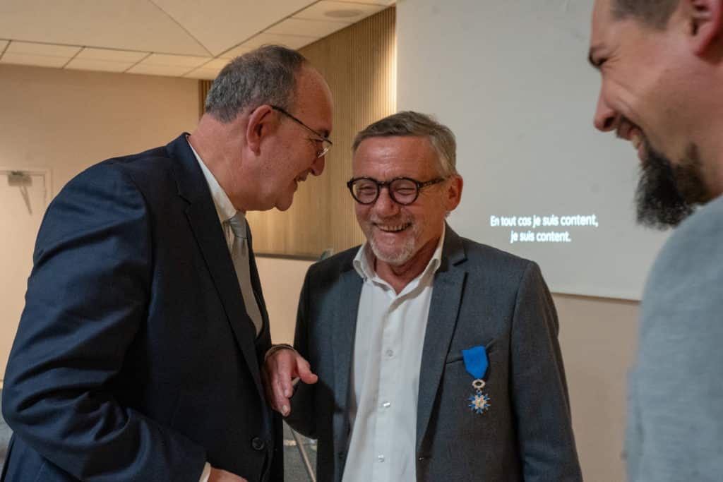 Photo de Philippes Deschamps, sous-Préfet de Thionville, aux côtés de Philippe Lerouvillois, PDG du groupe VALO'. 