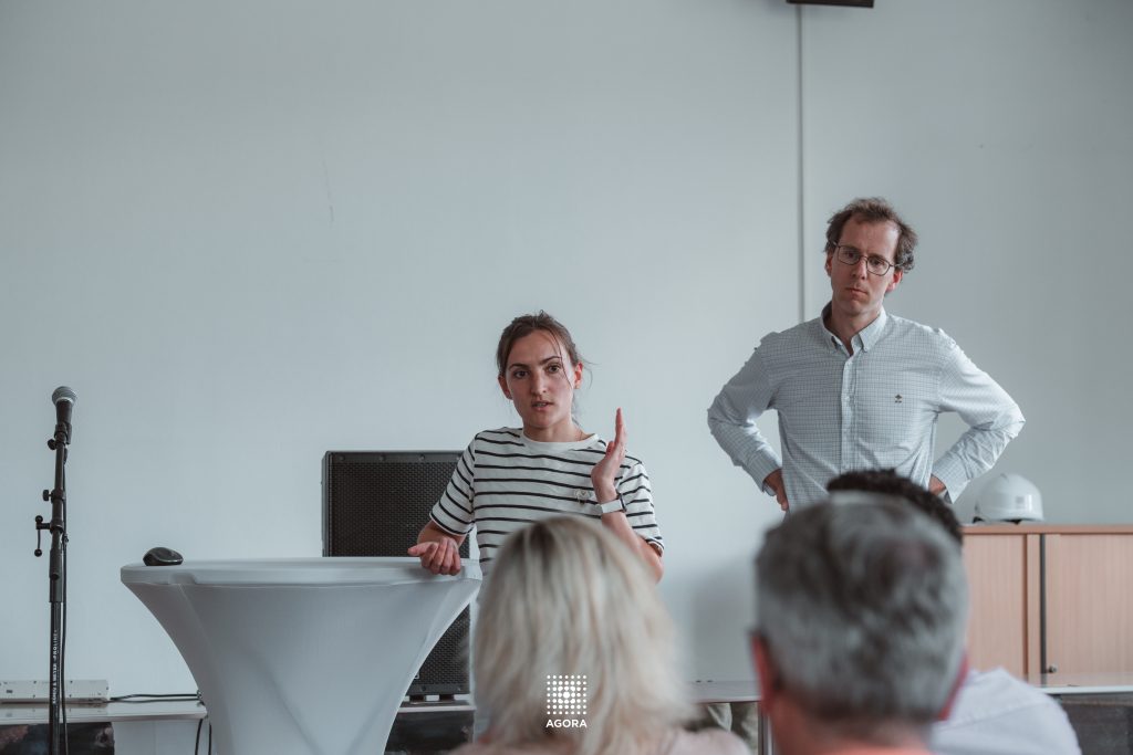 Camille Coppi, Project Engineer à SECO Luxembourg, à l'événement réemploi et déconstruction durable sur le thème " Déconstruction sélective et réemploi : un gisement d’opportunités"