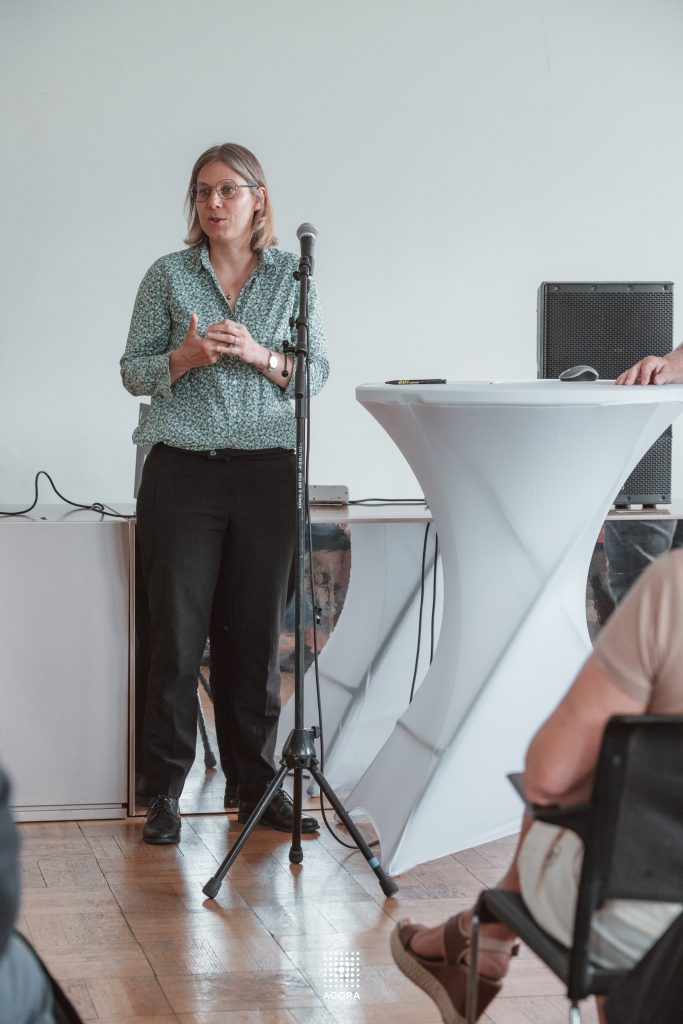 Elise Mathien, Ingénieur en chef pour Schroeder & Associés, à l'événement réemploi et déconstruction durable sur le thème de la déconstruction sélective et du réemploi