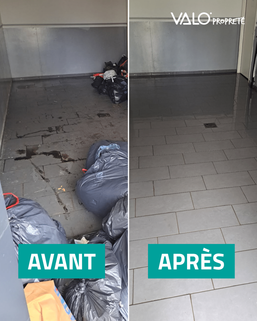 VALO'Propreté s'occupe de la remise en état d'un local poubelle pour Vivest